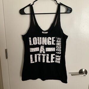 BKE Black Graphic Tank Top